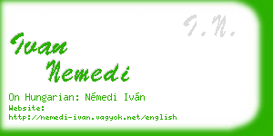ivan nemedi business card